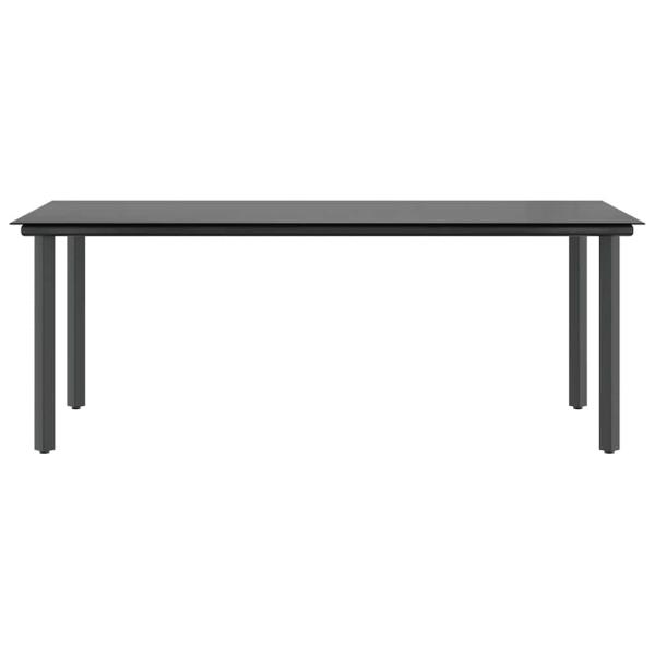 9-tlg. Garten-Essgruppe mit Kissen Braun Poly Rattan Glas