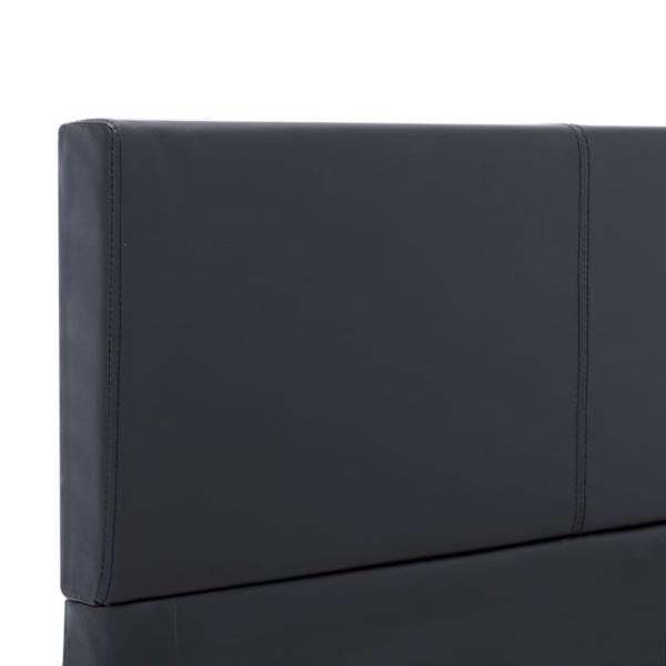 Bettgestell Schwarz Kunstleder 100x200 cm