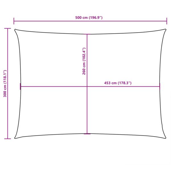Sonnensegel Oxford-Gewebe Rechteckig 3x6 m Rot