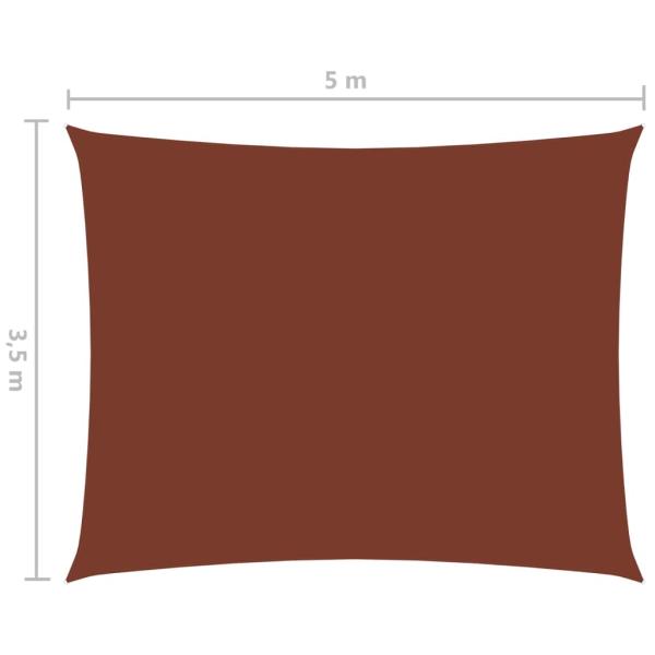 Sonnensegel Oxford-Gewebe Rechteckig 3,5x5 m Terrakotta-Rot
