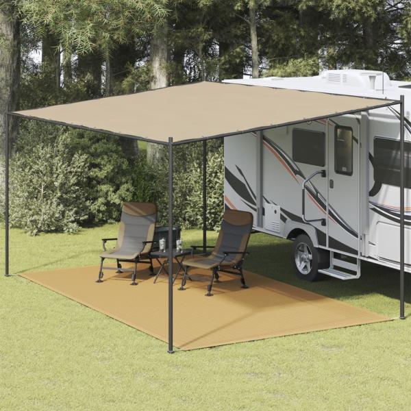 ARDEBO.de - Zeltteppich Sandfarbe 300x600 cm HDPE
