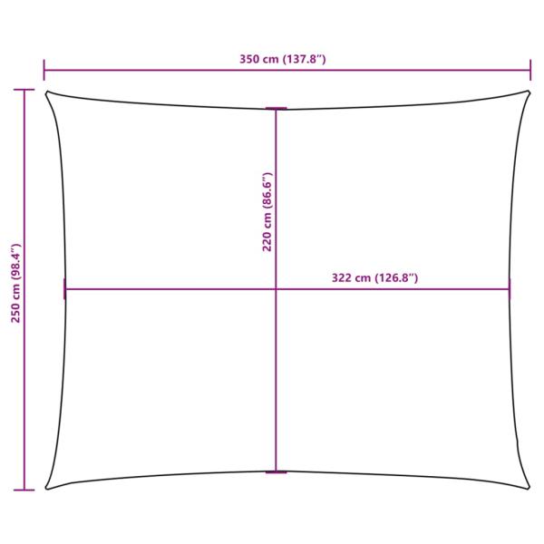 Sonnensegel Oxford-Gewebe Rechteckig 2,5x3,5 m Blau