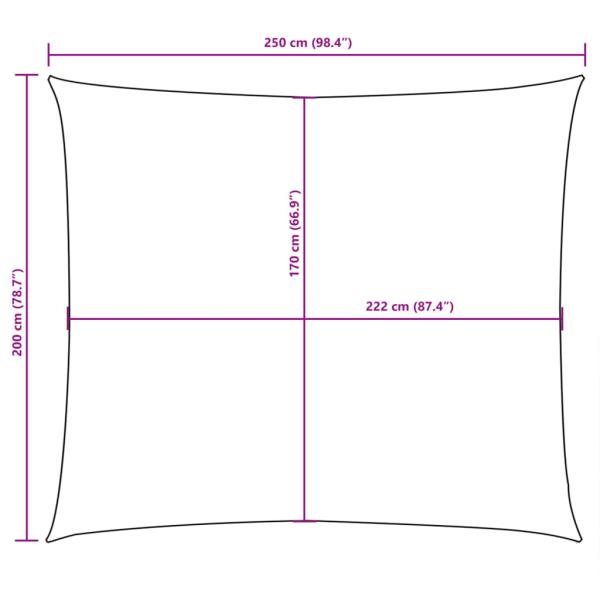 Sonnensegel Oxford-Gewebe Rechteckig 2x2,5 m Terrakotta-Rot