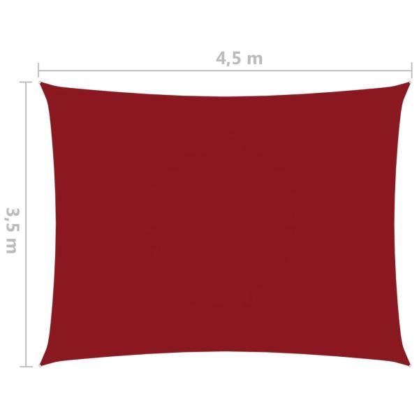Sonnensegel Oxford-Gewebe Rechteckig 3,5x4,5 m Rot