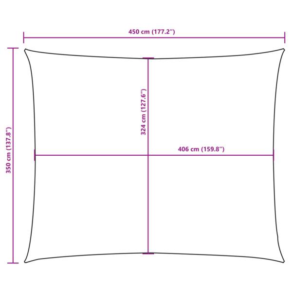 Sonnensegel Oxford-Gewebe Rechteckig 3,5x4,5 m Rot