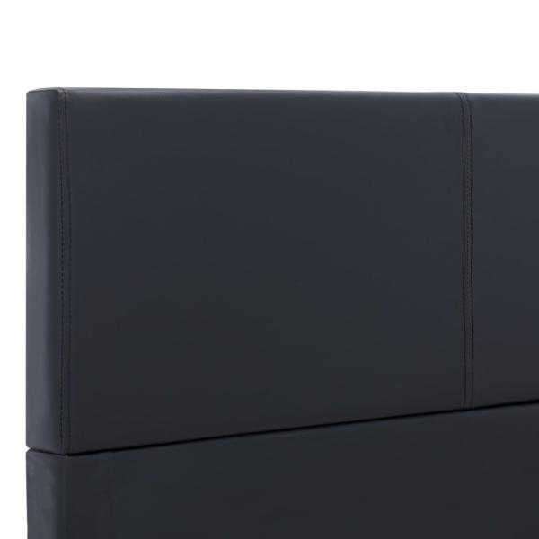 Bettgestell Schwarz Kunstleder 160x200 cm