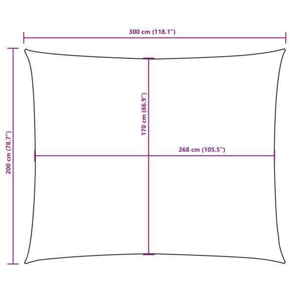 Sonnensegel Oxford-Gewebe Rechteckig 2x3 m Terrakotta-Rot