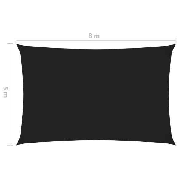 Sonnensegel Oxford-Gewebe Rechteckig 5x8 m Schwarz