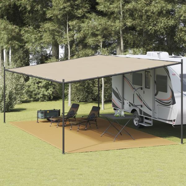 ARDEBO.de - Zeltteppich Sandfarbe 400x700 cm HDPE