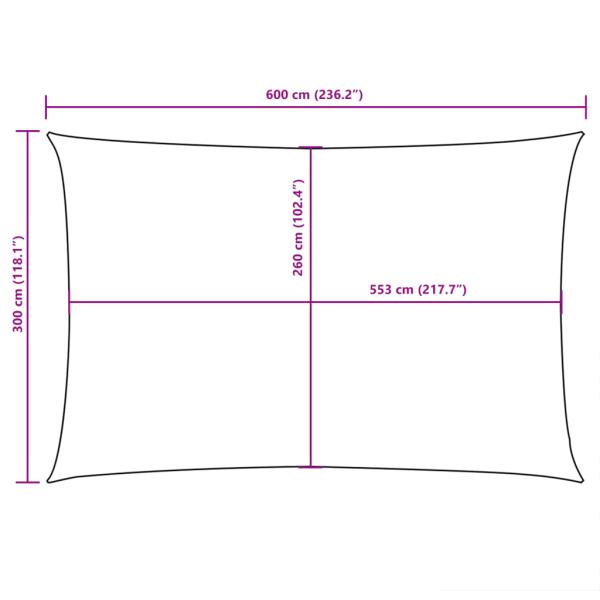 Sonnensegel Oxford-Gewebe Rechteckig 3x6 m Terrakotta-Rot