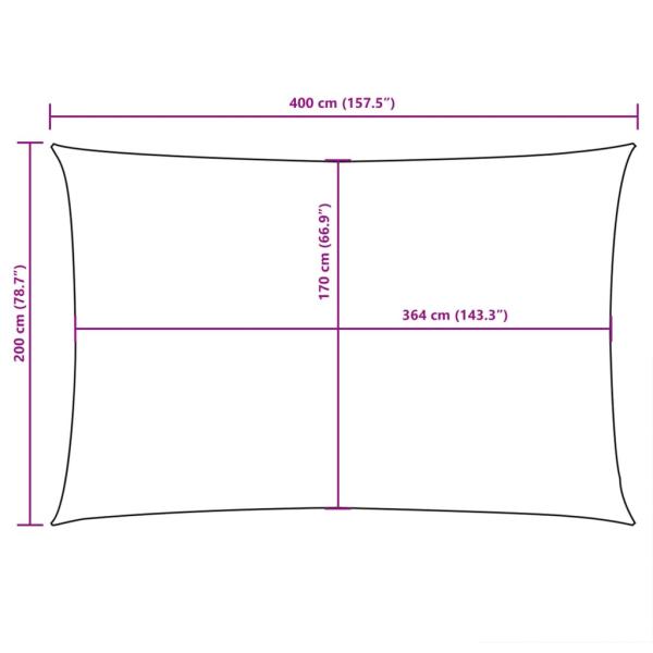 Sonnensegel Oxford-Gewebe Rechteckig 2x4 m Blau