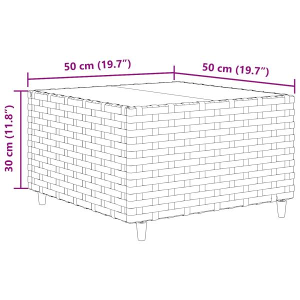 7-tlg. Garten-Lounge-Set mit Kissen Schwarz Poly Rattan