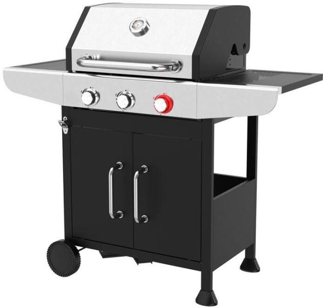 ARDEBO.de ProfiCook PC-GG 1310 Gasgrill, 3 Heizzonen, 56 x 43 cm große Grillfläche, Edelstahl