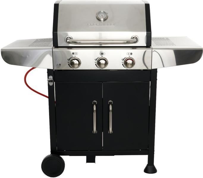 ProfiCook PC-GG 1310 Gasgrill, 3 Heizzonen, 56 x 43 cm große Grillfläche, Edelstahl (501310)
