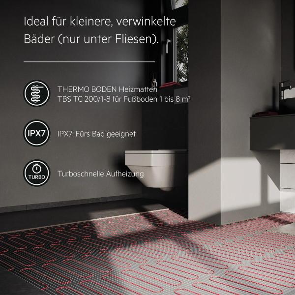 AEG Turbo Thermo Boden TBS TC 200/4, elektrische Fußbodenheizung, 4 m², 200 W/m² (205814)