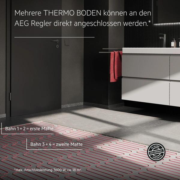 AEG Turbo Thermo Boden TBS TC 200/4, elektrische Fußbodenheizung, 4 m², 200 W/m² (205814)