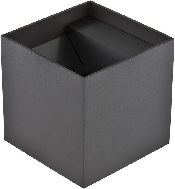 ARDEBO.de EVN CUBE LED Wandleuchte, 2-flmg. (up + down), IP54, 220-240V, 2x6W, 3000K, 2x400lm, anthrazit (L54121502RE)