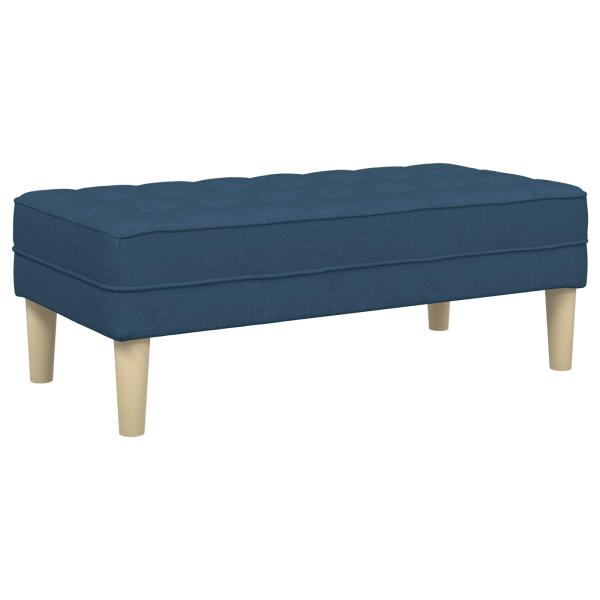 2-teiliges Sofa Set mit Kissen Blau Stoff