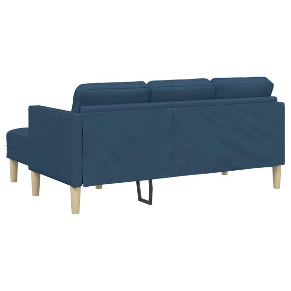 2-teiliges Sofa Set mit Kissen Blau Stoff
