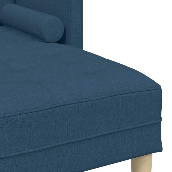 2-teiliges Sofa Set mit Kissen Blau Stoff