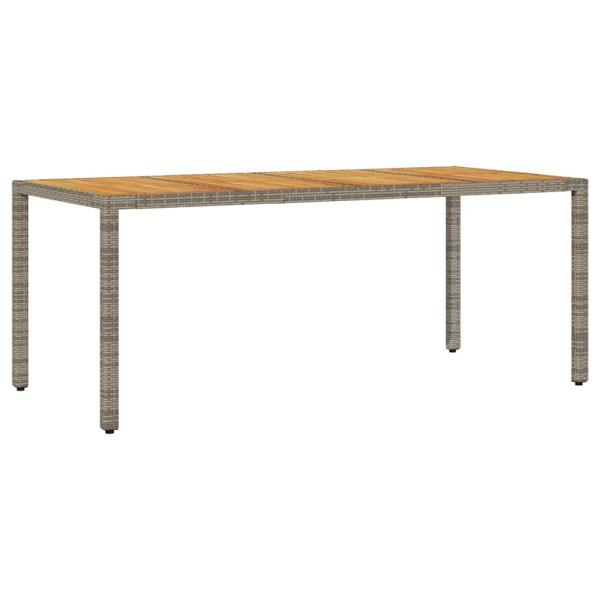 9-teiliges Garten Essgruppe mit Kissen Grau Poly Rattan