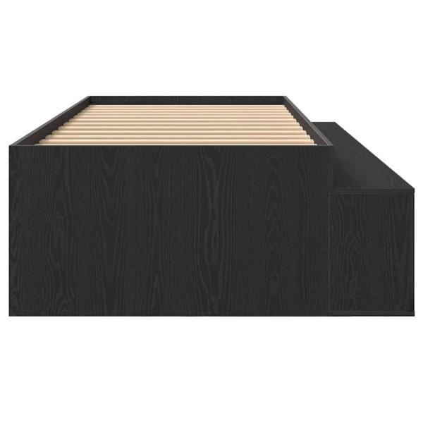 Stauraumbettgestell Schwarz Eiche 100x200 cm