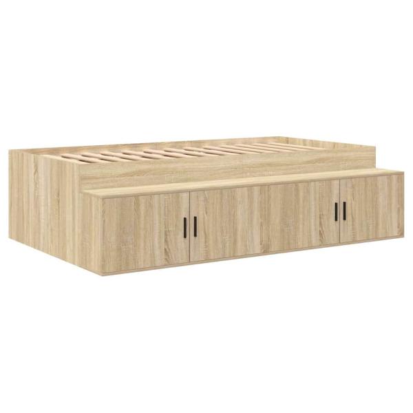 Stauraum-Bettgestell Sonoma Eiche 100x200 cm