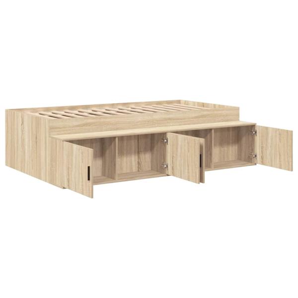 Stauraum-Bettgestell Sonoma Eiche 100x200 cm