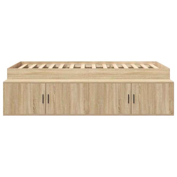 Stauraum-Bettgestell Sonoma Eiche 100x200 cm
