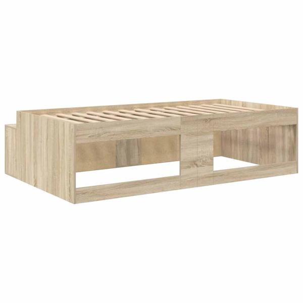 Stauraum-Bettgestell Sonoma Eiche 100x200 cm
