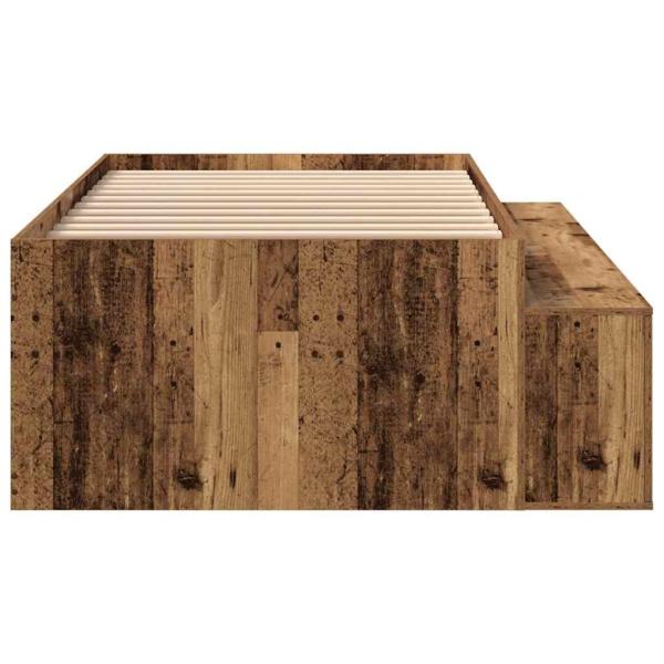 Stauraum-Bettgestell Altholz 100x200 cm