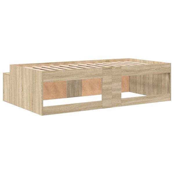 Stauraum Bettgestell Sonoma Eiche 90x200 cm