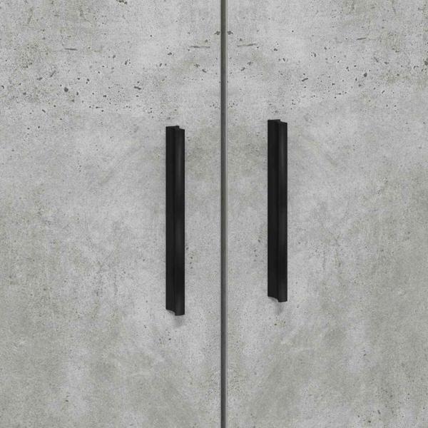 Bettrahmen mit Stauraum Beton grau 90x200 cm