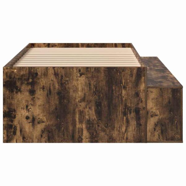 Stauraum Bettgestell Geräucherte Eiche 90x200 cm