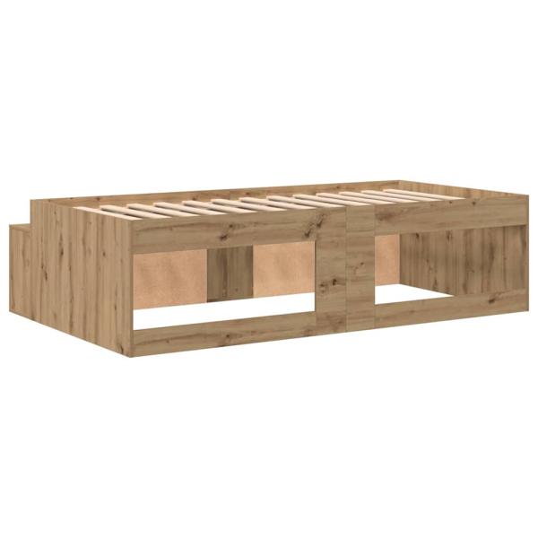 Stauraum-Bettgestell Artisan Eiche 90x200 cm