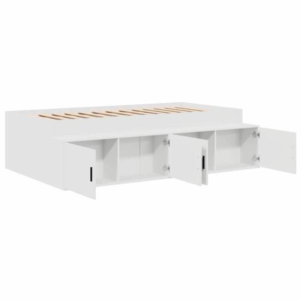Stauraum Bettgestell Weiß 80x200 cm