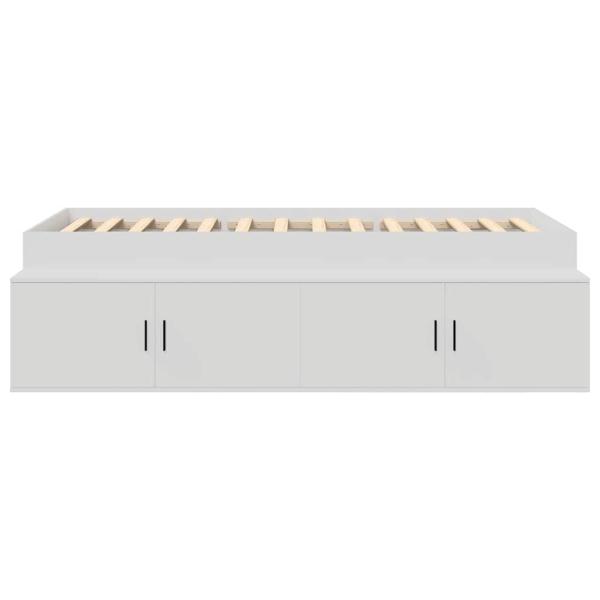 Stauraum-Bettrahmen Weiß 75x190 cm