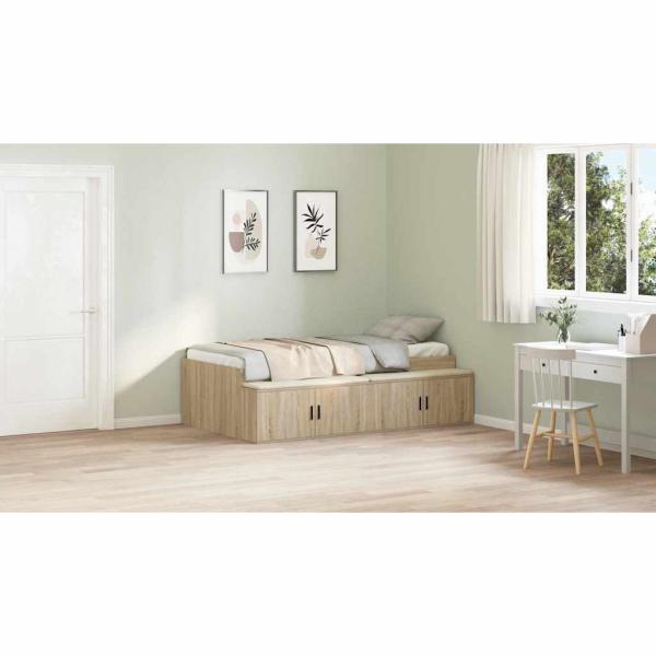 Stauraum Bettgestell Sonoma Eiche 75x190 cm