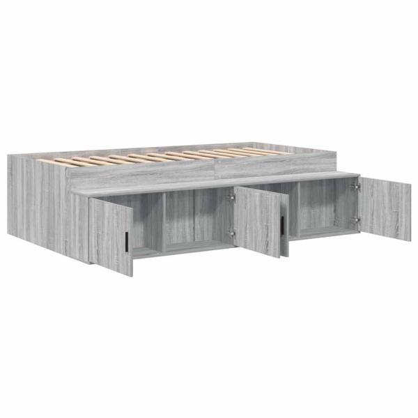 Stauraum Bettgestell Grau Sonoma 75x190 cm