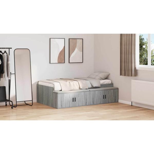 Stauraum Bettgestell Grau Sonoma 75x190 cm