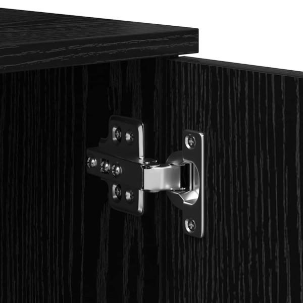 Stauraum Bettgestell Schwarz-Eiche 80x200 cm