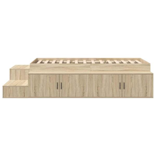 Stauraum Bett Sonoma Eiche Holzwerkstoff 90 x 190 cm