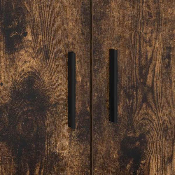 Stauraumbett Geräucherte Eiche Spanplatte, MDF 90 x 190 cm