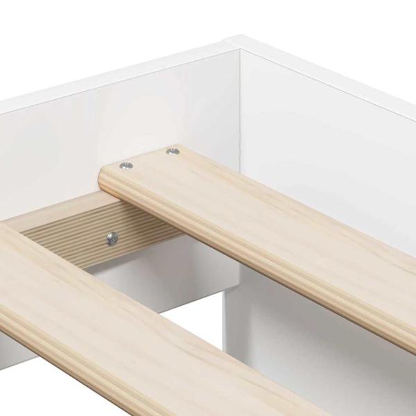 Stauraum Bettgestell Weiß 75x190 cm