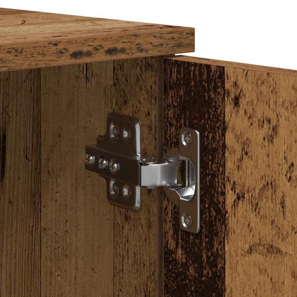 Stauraumbett Altholz Massivholz und Furniere 75 x 190 cm Stauraum