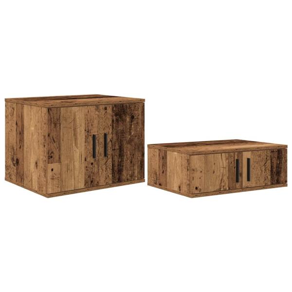 Stauraumbett Altholz Massivholz und Furniere 75 x 190 cm Stauraum