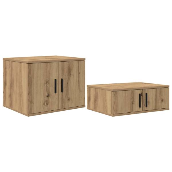 Stauraum Bett Massivholz Eiche Holzwerkstoff 75 x 190 cm