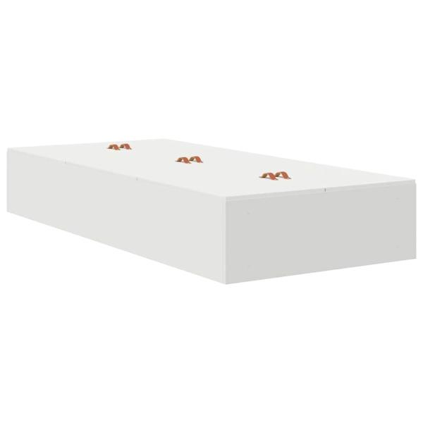 Stauraumbett Weiß Holzwerkstoff 236,5 x 90 x 31,5 cm Stauraumbett