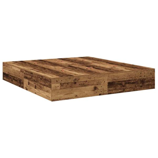 Stauraum Bettgestell Altes Holz 200x200 cm