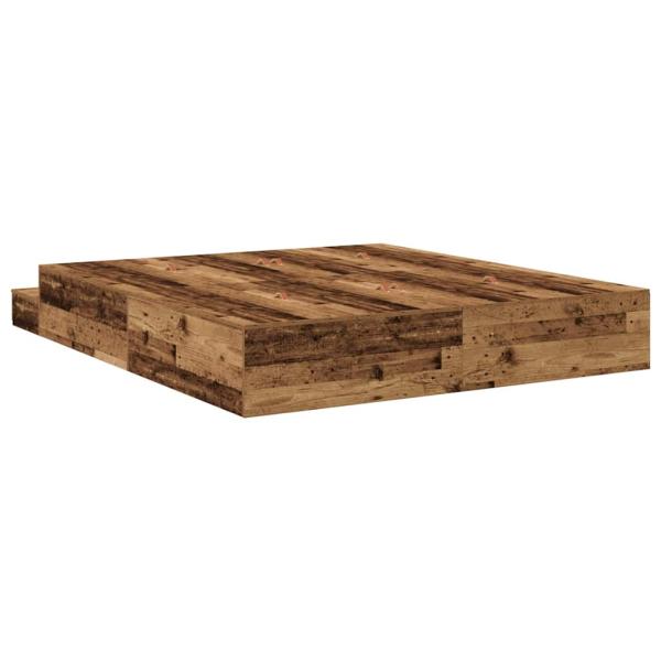 Stauraum Bettgestell Altes Holz 200x200 cm
